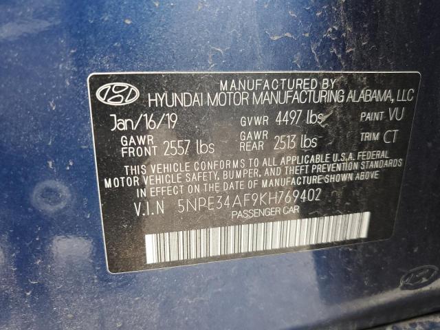 Photo 12 VIN: 5NPE34AF9KH769402 - HYUNDAI SONATA 