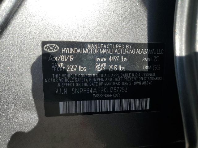 Photo 11 VIN: 5NPE34AF9KH787253 - HYUNDAI SONATA 