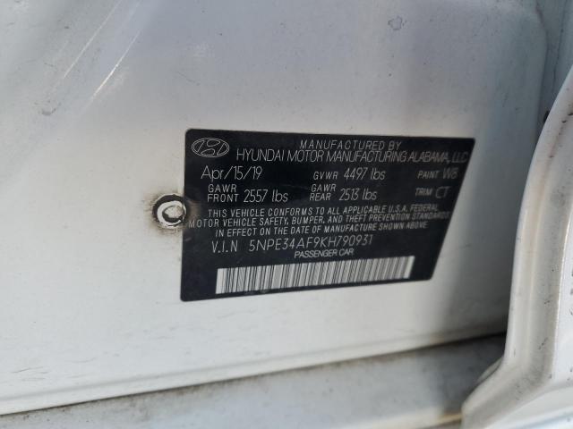 Photo 11 VIN: 5NPE34AF9KH790931 - HYUNDAI SONATA LIM 