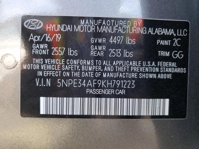 Photo 11 VIN: 5NPE34AF9KH791223 - HYUNDAI SONATA LIM 