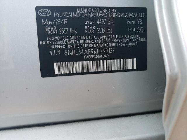 Photo 9 VIN: 5NPE34AF9KH799127 - HYUNDAI SONATA LIM 