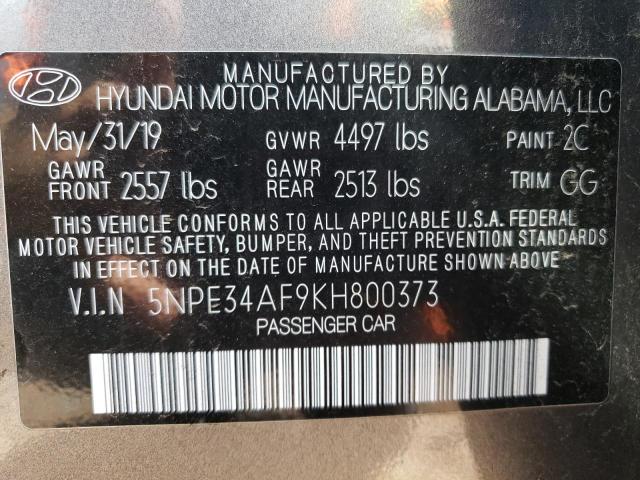 Photo 11 VIN: 5NPE34AF9KH800373 - HYUNDAI SONATA LIM 