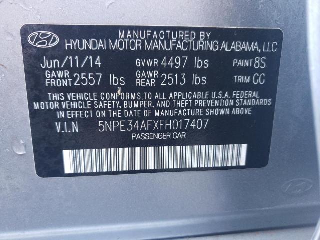 Photo 12 VIN: 5NPE34AFXFH017407 - HYUNDAI SONATA SPO 