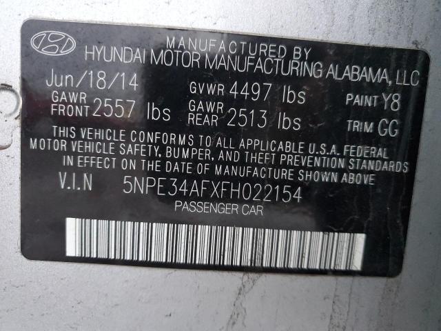 Photo 11 VIN: 5NPE34AFXFH022154 - HYUNDAI SONATA SPO 