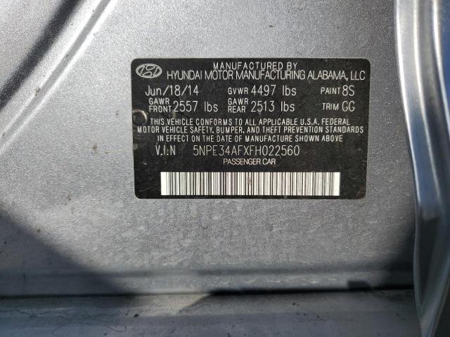 Photo 12 VIN: 5NPE34AFXFH022560 - HYUNDAI SONATA SPO 