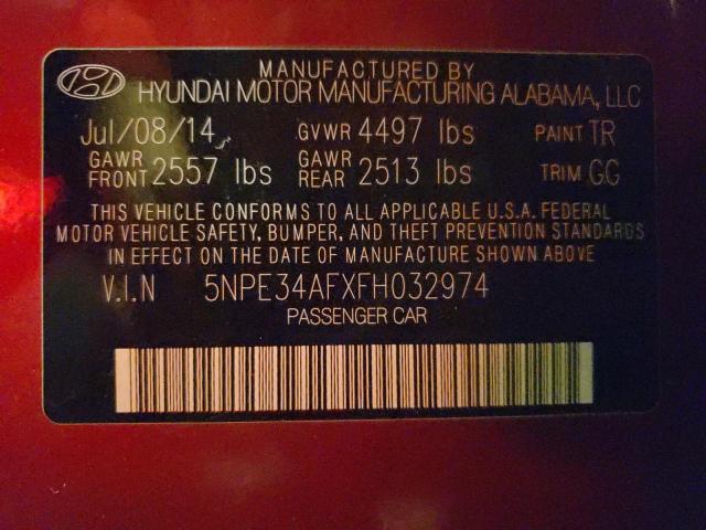 Photo 9 VIN: 5NPE34AFXFH032974 - HYUNDAI SONATA SPO 