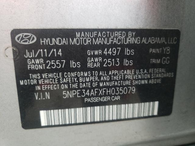 Photo 9 VIN: 5NPE34AFXFH035079 - HYUNDAI SONATA SPO 