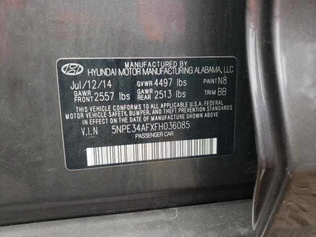 Photo 9 VIN: 5NPE34AFXFH036085 - HYUNDAI SONATA SPO 