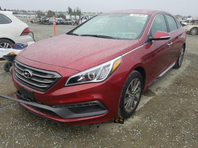 Photo 1 VIN: 5NPE34AFXFH045689 - HYUNDAI SONATA SPO 