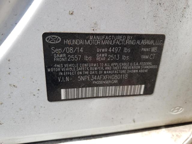 Photo 9 VIN: 5NPE34AFXFH080118 - HYUNDAI SONATA SPO 