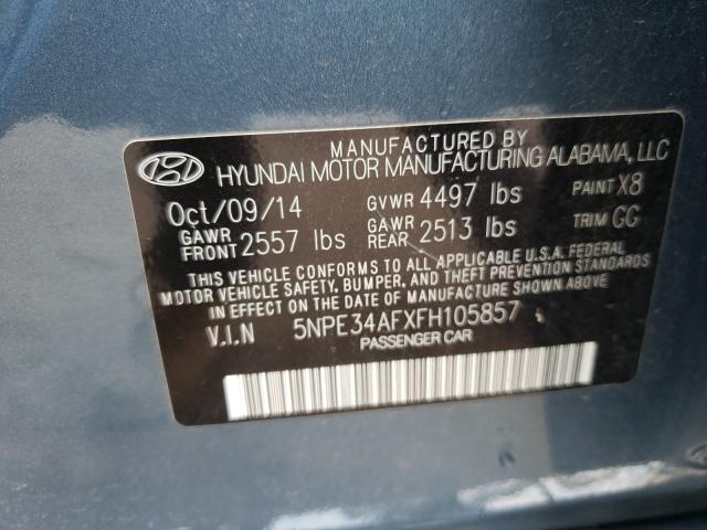 Photo 9 VIN: 5NPE34AFXFH105857 - HYUNDAI SONATA 