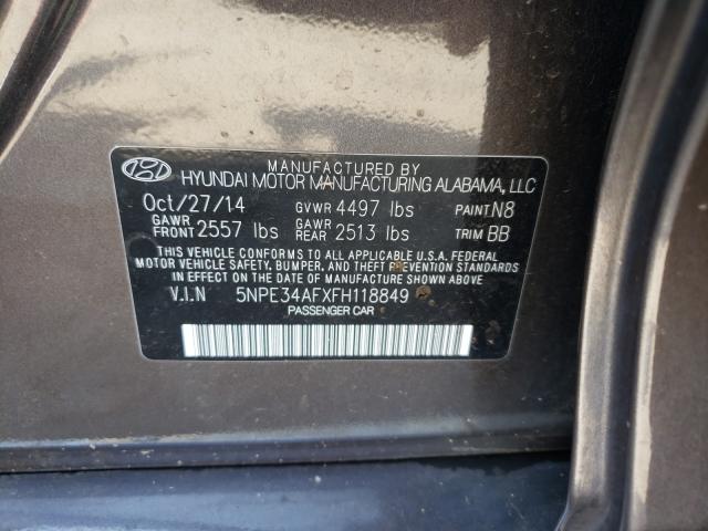 Photo 9 VIN: 5NPE34AFXFH118849 - HYUNDAI SONATA SPO 