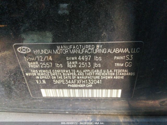 Photo 8 VIN: 5NPE34AFXFH132041 - HYUNDAI SONATA 