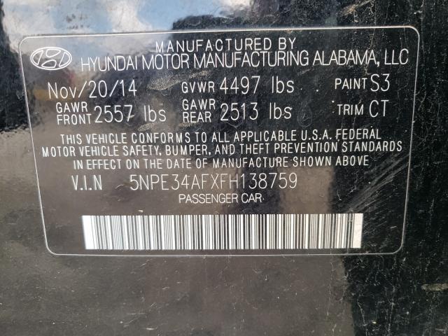 Photo 9 VIN: 5NPE34AFXFH138759 - HYUNDAI SONATA ECO 