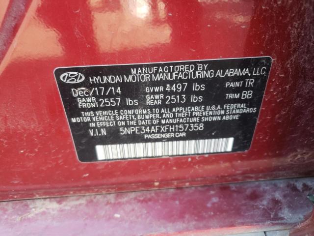 Photo 9 VIN: 5NPE34AFXFH157358 - HYUNDAI SONATA SPO 