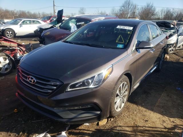 Photo 1 VIN: 5NPE34AFXFH161927 - HYUNDAI SONATA SPO 