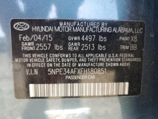 Photo 11 VIN: 5NPE34AFXFH180851 - HYUNDAI SONATA SPO 