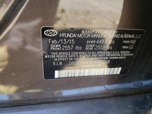 Photo 9 VIN: 5NPE34AFXFH187248 - HYUNDAI SONATA SPO 