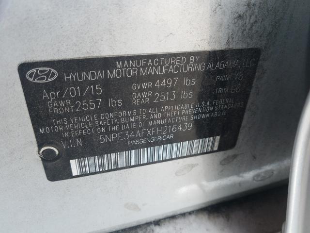 Photo 9 VIN: 5NPE34AFXFH216439 - HYUNDAI SONATA SPO 