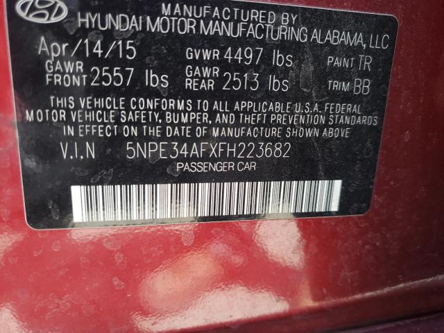 Photo 9 VIN: 5NPE34AFXFH223682 - HYUNDAI SONATA SPO 