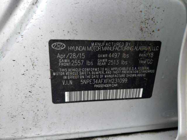 Photo 12 VIN: 5NPE34AFXFH231099 - HYUNDAI SONATA SPO 