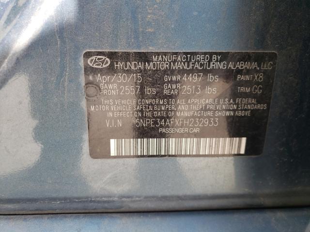 Photo 9 VIN: 5NPE34AFXFH232933 - HYUNDAI SONATA SPO 