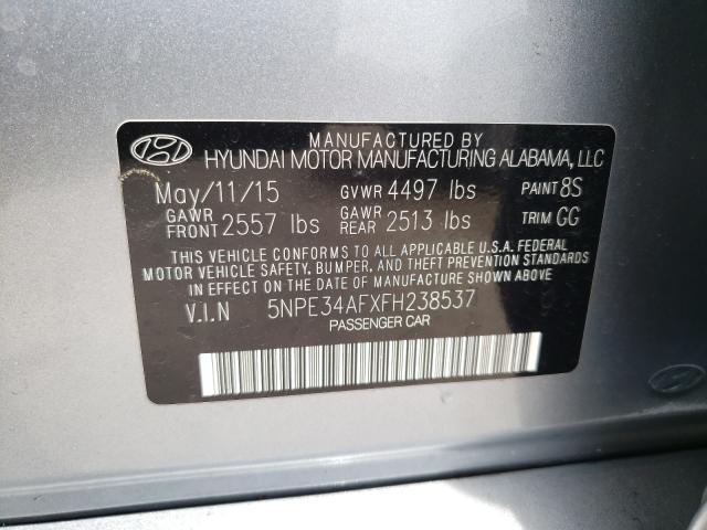 Photo 9 VIN: 5NPE34AFXFH238537 - HYUNDAI SONATA SPO 