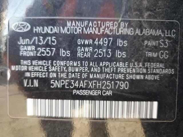 Photo 12 VIN: 5NPE34AFXFH251790 - HYUNDAI SONATA SPO 