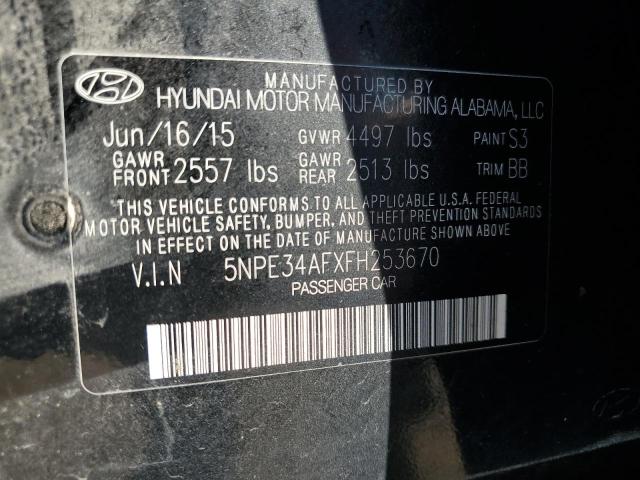 Photo 11 VIN: 5NPE34AFXFH253670 - HYUNDAI SONATA SPO 