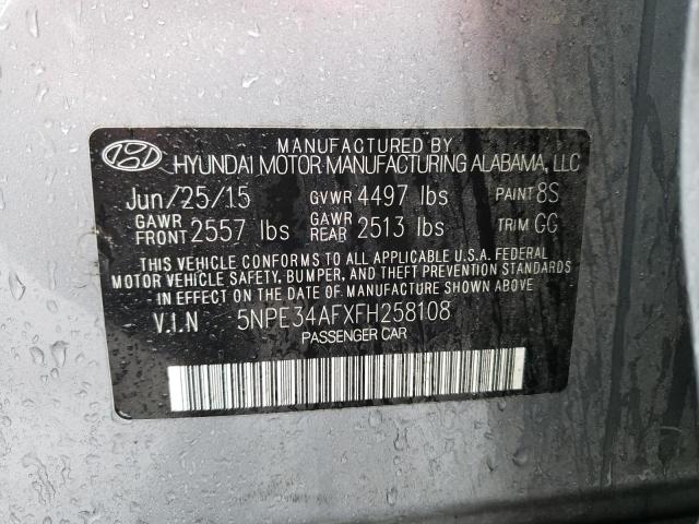 Photo 11 VIN: 5NPE34AFXFH258108 - HYUNDAI SONATA SPO 