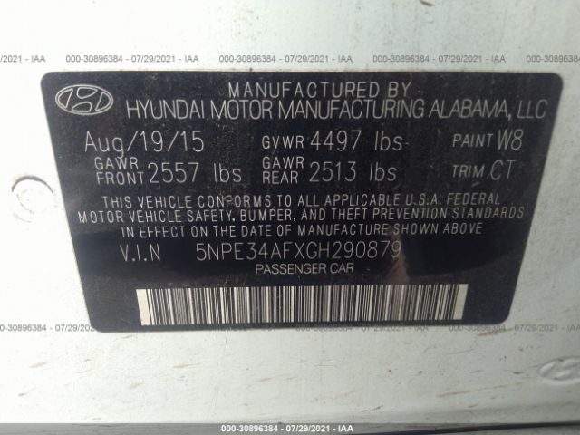 Photo 8 VIN: 5NPE34AFXGH290879 - HYUNDAI SONATA 