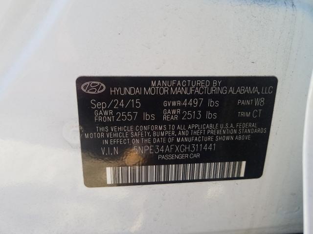 Photo 9 VIN: 5NPE34AFXGH311441 - HYUNDAI SONATA SPO 