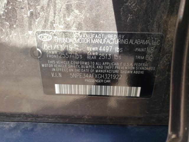 Photo 9 VIN: 5NPE34AFXGH321922 - HYUNDAI SONATA SPO 