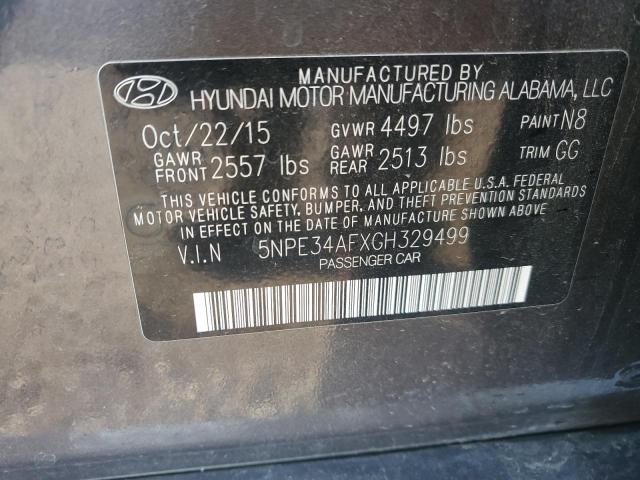 Photo 12 VIN: 5NPE34AFXGH329499 - HYUNDAI SONATA SPO 