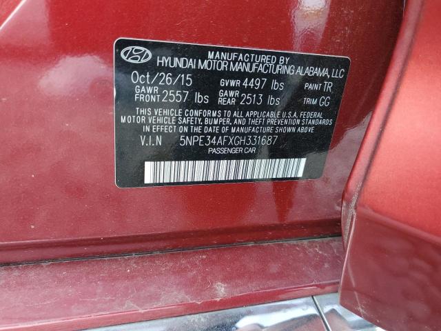 Photo 11 VIN: 5NPE34AFXGH331687 - HYUNDAI SONATA SPO 