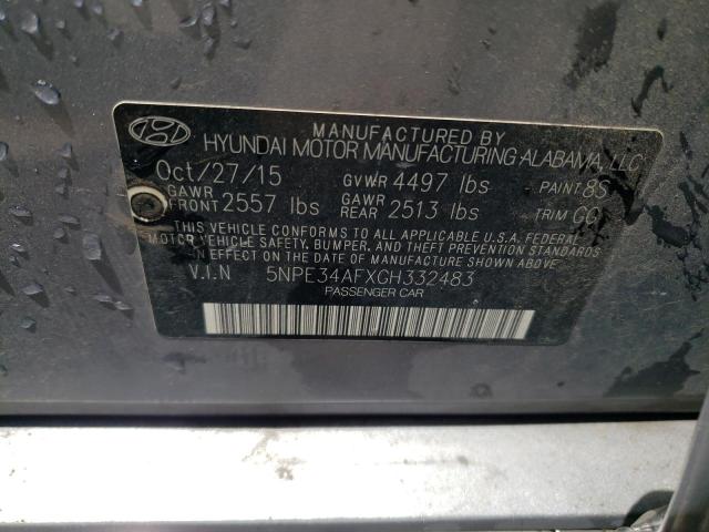 Photo 12 VIN: 5NPE34AFXGH332483 - HYUNDAI SONATA 