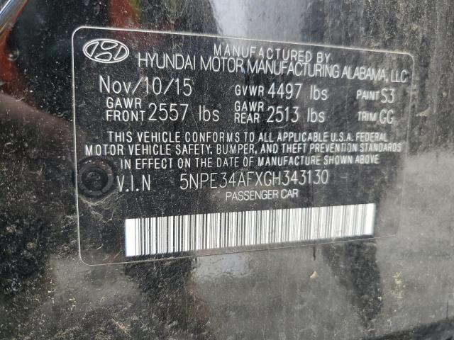 Photo 12 VIN: 5NPE34AFXGH343130 - HYUNDAI SONATA SPO 