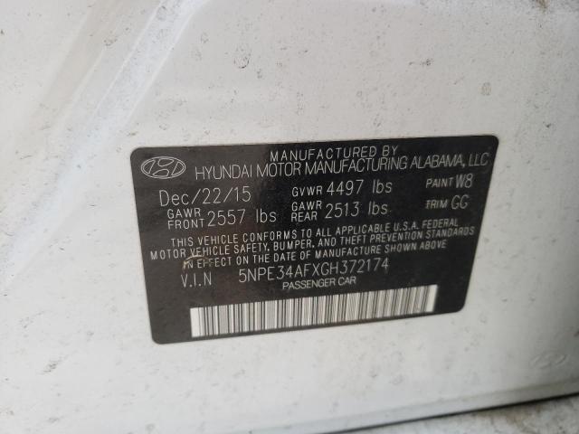 Photo 9 VIN: 5NPE34AFXGH372174 - HYUNDAI SONATA SPO 