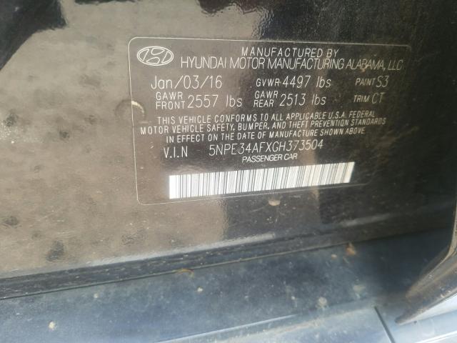 Photo 9 VIN: 5NPE34AFXGH373504 - HYUNDAI SONATA SPO 