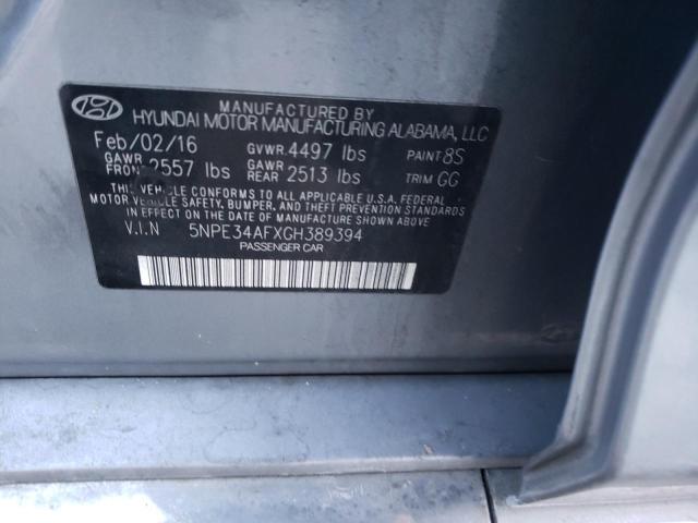 Photo 11 VIN: 5NPE34AFXGH389394 - HYUNDAI SONATA 