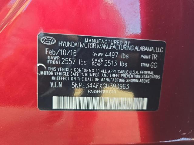 Photo 9 VIN: 5NPE34AFXGH393963 - HYUNDAI SONATA SPO 