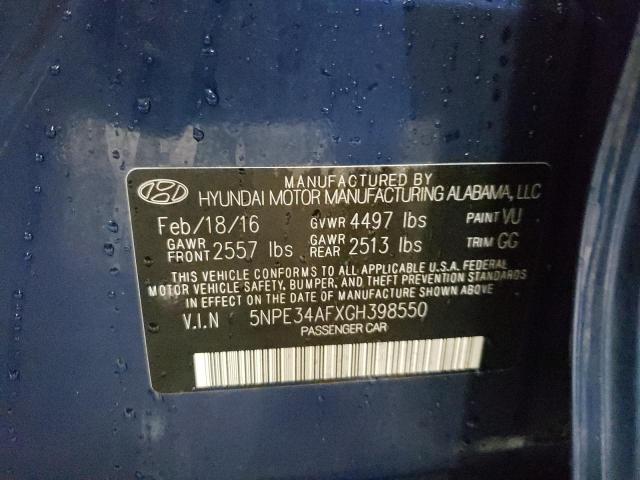 Photo 9 VIN: 5NPE34AFXGH398550 - HYUNDAI SONATA SPO 