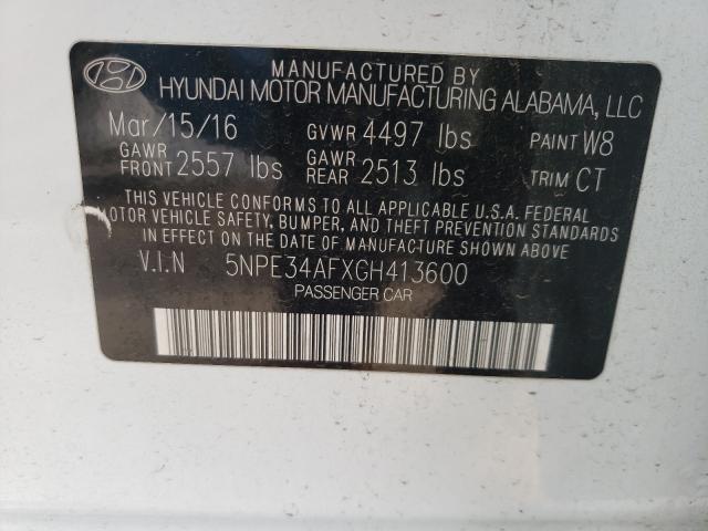 Photo 9 VIN: 5NPE34AFXGH413600 - HYUNDAI SONATA SPO 