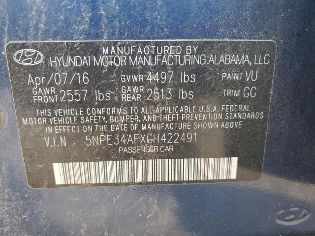 Photo 12 VIN: 5NPE34AFXGH422491 - HYUNDAI SONATA 