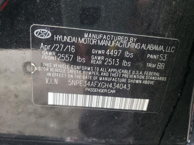 Photo 9 VIN: 5NPE34AFXGH434043 - HYUNDAI SONATA SPO 