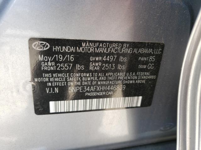 Photo 9 VIN: 5NPE34AFXHH446839 - HYUNDAI SONATA SPO 