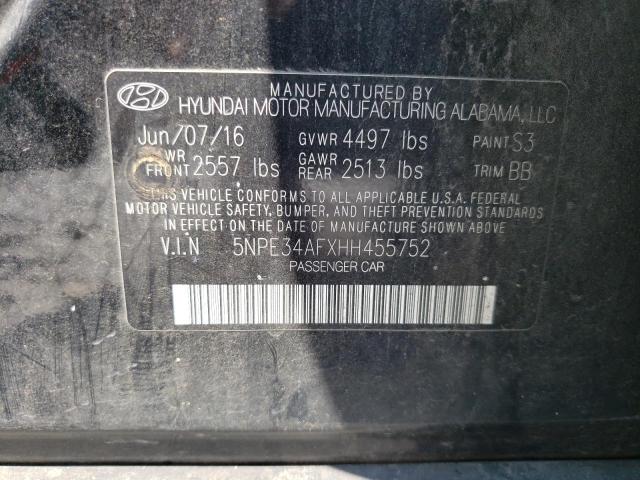 Photo 11 VIN: 5NPE34AFXHH455752 - HYUNDAI SONATA SPO 