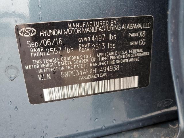 Photo 11 VIN: 5NPE34AFXHH494938 - HYUNDAI SONATA 