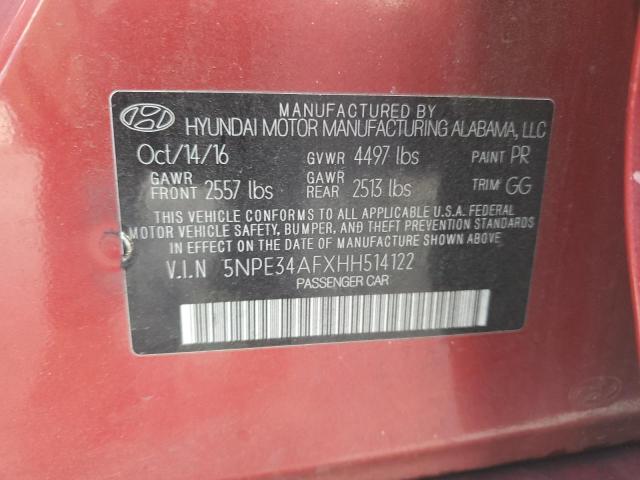 Photo 11 VIN: 5NPE34AFXHH514122 - HYUNDAI SONATA 