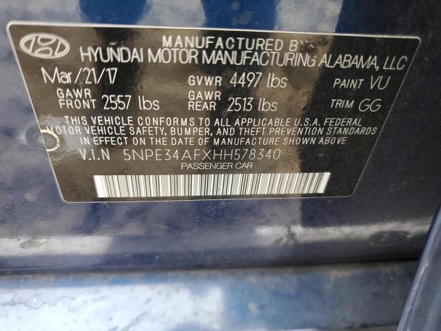 Photo 11 VIN: 5NPE34AFXHH578340 - HYUNDAI SONATA SPO 